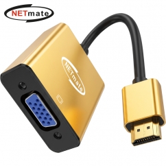 강원전자 넷메이트 HDMI to VGA(RGB) 컨버터, 오디오 출력/전원 입력 NM-HV02MP