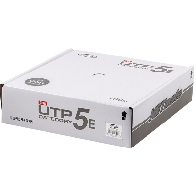 강원전자 넷메이트 CAT.5E UTP 케이블 100m (단선/그레이) NM-L5110GY