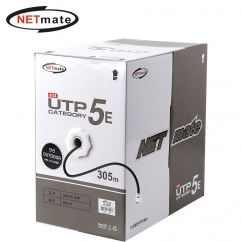 강원전자 넷메이트 CAT.5E UTP 옥외용 케이블 305m (단선/블랙) NM-L5130BK