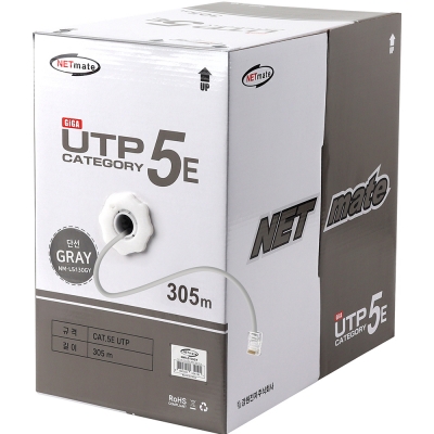 강원전자 넷메이트 CAT.5E UTP 케이블 305m (단선/그레이) NM-L5130GY