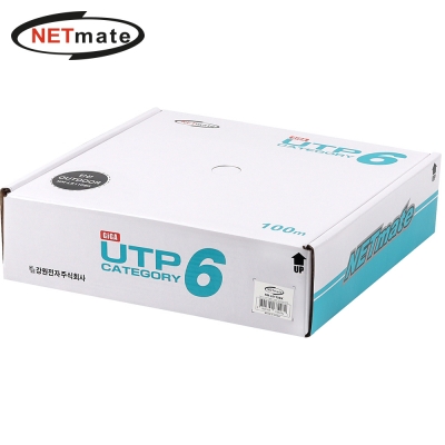 강원전자 넷메이트 CAT.6 UTP 옥외용 케이블 100m (단선/블랙) NM-L6110BK