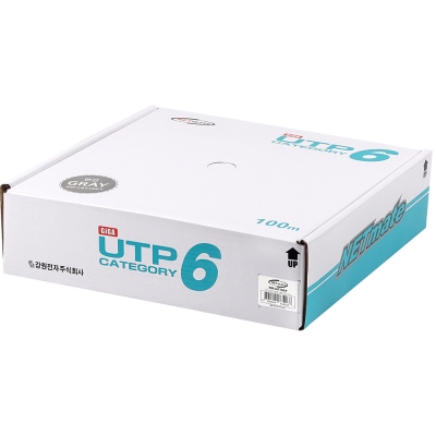 강원전자 넷메이트 CAT.6 UTP 케이블 100m (연선/그레이) NM-L6710GY