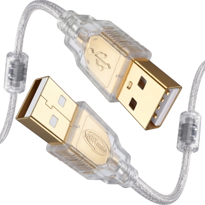 강원전자 넷메이트 프리미엄 USB2.0 AM-AM 투명 케이블 3m NM-PUA230S