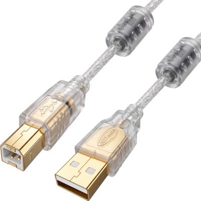 강원전자 넷메이트 프리미엄 USB2.0 AM-BM 투명 케이블 3m NM-PUB230S