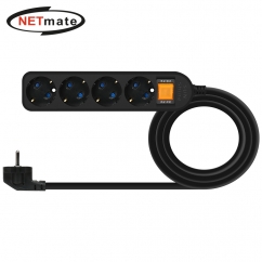 강원전자 넷메이트 SAFE 멀티탭 4구 접지 5m (블랙) NM-SB450