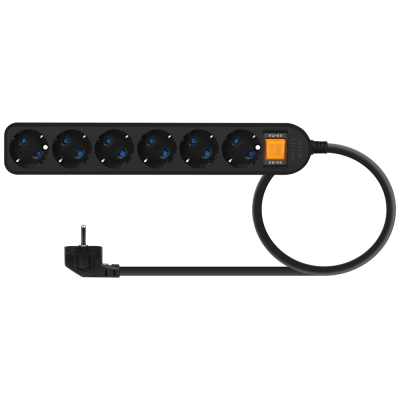 강원전자 넷메이트 SAFE 멀티탭 6구 접지 1.5m (블랙) NM-SB615