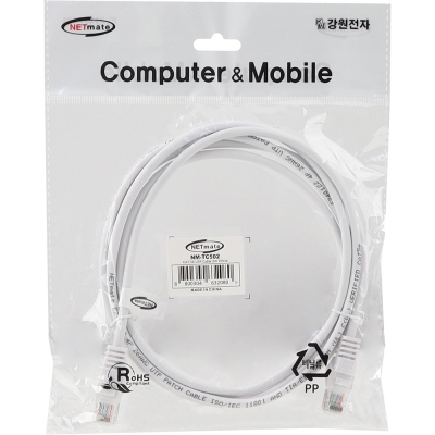 강원전자 넷메이트 CAT.5E UTP 랜 케이블 2m (화이트) NM-TC502
