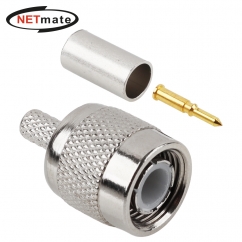 강원전자 넷메이트 50ohm TNC 3C 압착 커넥터, 낱개 NM-TNC01N