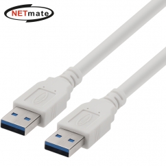 강원전자 넷메이트 USB3.0 AM-AM 케이블 1m (화이트) NM-TUA310