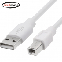 강원전자 넷메이트 USB2.0 AM-BM 케이블 5m (화이트) NM-TUB250