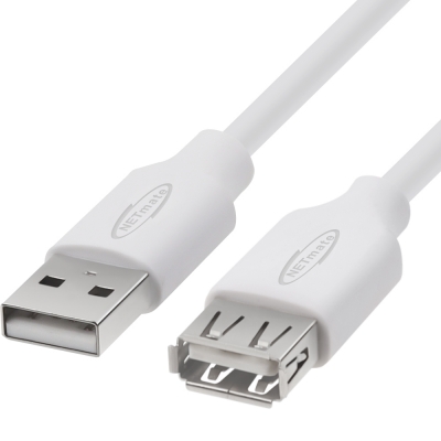 강원전자 넷메이트 USB2.0 연장 AM-AF 케이블 10m (화이트/24AWG) NM-TUF2100