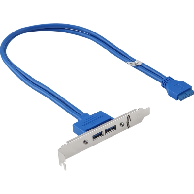 강원전자 넷메이트 USB3.0 2포트 브라켓 케이블 0.3m, 슬림PC겸용 NM-U302N