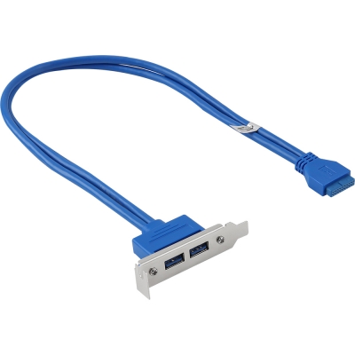 강원전자 넷메이트 USB3.0 2포트 브라켓 케이블 0.3m, 슬림PC겸용 NM-U302N