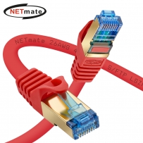 강원전자 넷메이트 CAT.7 SSTP 랜 케이블 0.5m, 레드 NM-U7005RD