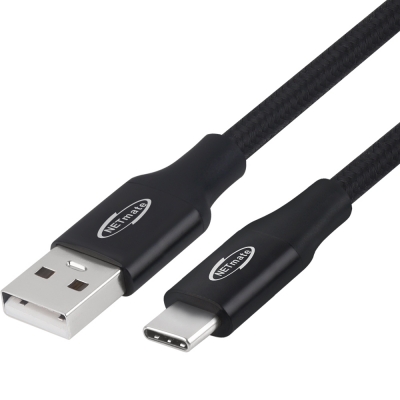 강원전자 넷메이트 USB2.0 AM-CM 케이블 1m (블랙) NM-UAC201B