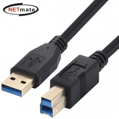 강원전자 넷메이트 USB3.0 AM-BM 케이블 0.5m (블랙) NM-UB305BKZ