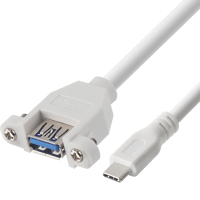 강원전자 넷메이트 USB3.0 연장 CM-AF 판넬형 케이블 0.5m (화이트) NM-UCF305SW