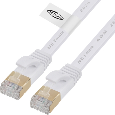 강원전자 넷메이트 CAT.7 STP FLAT 랜 케이블 7m (화이트) NM-UF770W