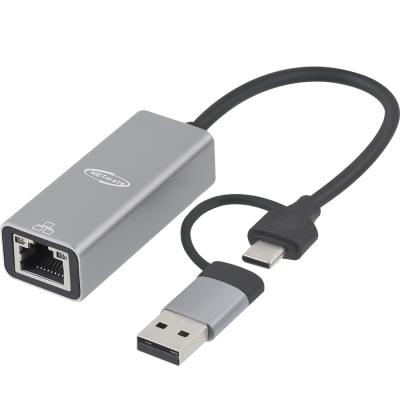 강원전자 넷메이트 USB2.0 2 in 1 랜카드 NM-ULCA100M