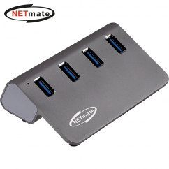 강원전자 넷메이트 USB3.2 4포트 허브 (실버) NM-UT324S