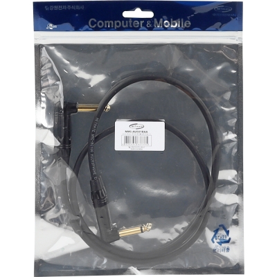 강원전자 넷메이트 TS(5.5 Mono) 마이크 양쪽 꺾임 케이블 1m NMC-AU501BAA