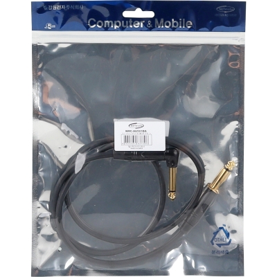강원전자 넷메이트 TS(5.5 Mono) 마이크 꺾임 케이블 1m NMC-AU501BA
