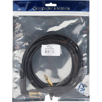 강원전자 넷메이트 TS(5.5 Mono) 마이크 양쪽 꺾임 케이블 2m NMC-AU502BAA