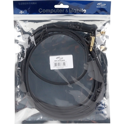 강원전자 넷메이트 TS(5.5 Mono) 마이크 양쪽 꺾임 케이블 3m NMC-AU503BAA
