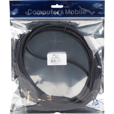 강원전자 넷메이트 TS(5.5 Mono) 마이크 꺾임 케이블 5m NMC-AU505BA
