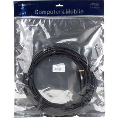 강원전자 넷메이트 TS(5.5 Mono) 마이크 양쪽 꺾임 케이블 15m NMC-AU515BAA