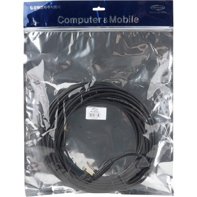 강원전자 넷메이트 TS(5.5 Mono) 마이크 꺾임 케이블 15m NMC-AU515BA