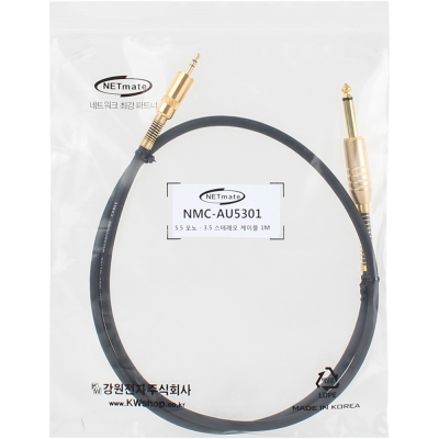 강원전자 넷메이트 TS(5.5 Mono)-스테레오 마이크 케이블 1m NMC-AU5301
