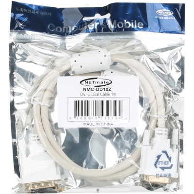 강원전자 넷메이트 DVI-D 듀얼 케이블 1m (화이트) NMC-DD10Z
