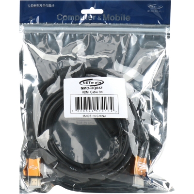 강원전자 넷메이트 8K 60Hz HDMI 2.0 Gold Metal 케이블 3m NMC-HQ03Z