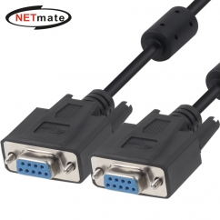 강원전자 넷메이트 9핀 F/F NULL MODEM 케이블 10m (블랙) NMC-SFF100B