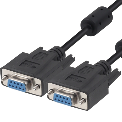 강원전자 넷메이트 9핀 F/F NULL MODEM 케이블 10m (블랙) NMC-SFF100B