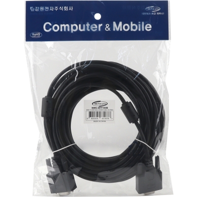 강원전자 넷메이트 9핀 F/F NULL MODEM 케이블 10m (블랙) NMC-SFF100B
