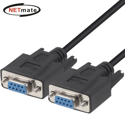 강원전자 넷메이트 9핀 F/F NULL MODEM 케이블 1m (블랙) NMC-SFF10B