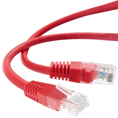 강원전자 넷메이트 CAT.5E UTP 랜 케이블 2m, 레드 NMC-U502R