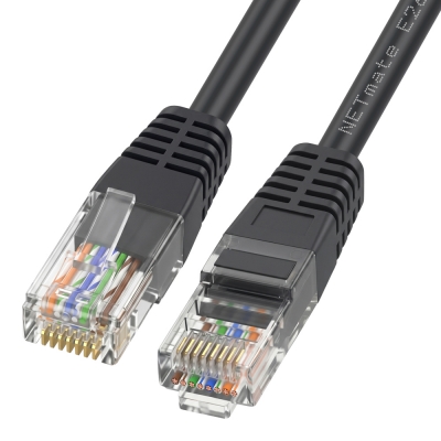 강원전자 넷메이트 CAT.5E UTP 랜 케이블 3m, 블랙 NMC-U503BK