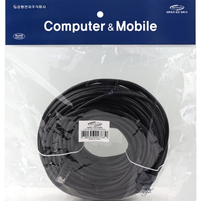 강원전자 넷메이트 CAT.5E UTP 랜 케이블 30m, 블랙 NMC-U530BK