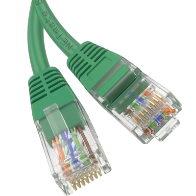 강원전자 넷메이트 CAT.6 UTP 랜 케이블 0.5m, 그린 NMC-U6005GN