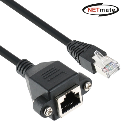 강원전자 넷메이트 CAT.6 SFTP 연장 판넬형 랜 케이블 0.3m NMC-U603FZ