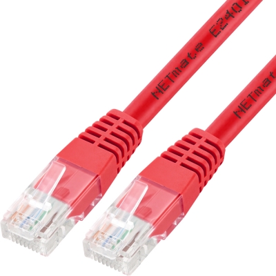 강원전자 넷메이트 CAT.6 UTP 랜 케이블 10m, 레드 NMC-U610R