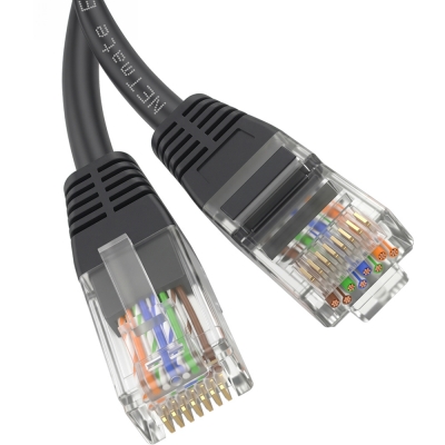 강원전자 넷메이트 CAT.6 UTP 랜 케이블 20m, 블랙 NMC-U620BK