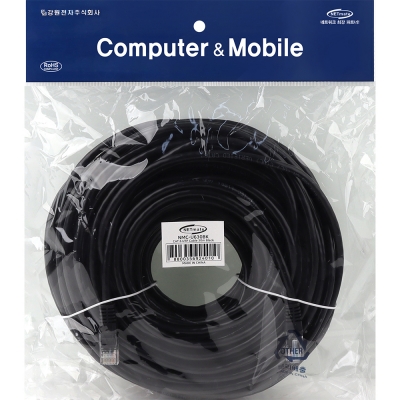강원전자 넷메이트 CAT.6 UTP 랜 케이블 30m, 블랙 NMC-U630BK