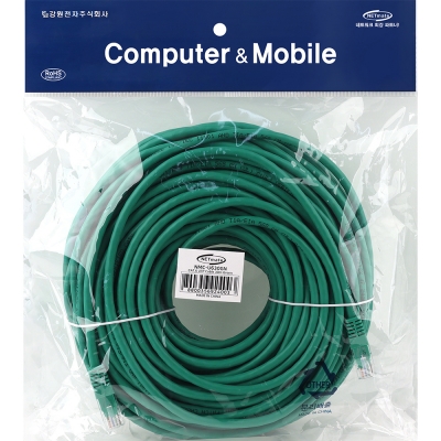 강원전자 넷메이트 CAT.6 UTP 랜 케이블 30m, 그린 NMC-U630GN