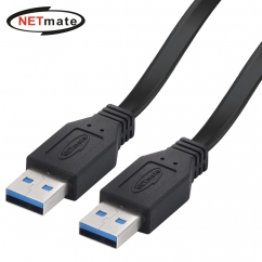 강원전자 넷메이트 USB3.0 AM-AM FLAT 케이블 3m (블랙) NMC-UA330F