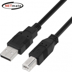 강원전자 넷메이트 USB2.0 AM-BM 케이블 3m (블랙) NMC-UB230BK
