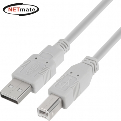 강원전자 넷메이트 USB2.0 AM-BM 케이블 5m (그레이) NMC-UB250